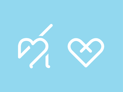 Mineheart Dribbble logo logotype monoline symbols wip