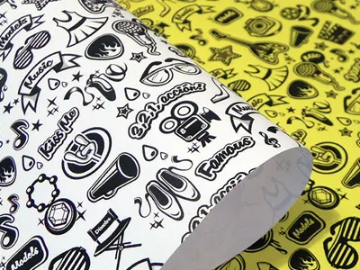 Patterns artist cine music paper patterns rock vector