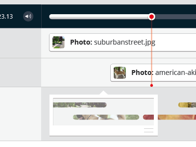 Timeline media player ui