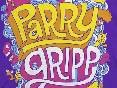 Parry Gripp broccoli hand drawn type lettering turtle typography