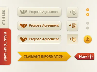 Buttons & Stuff button design elegant seagulls icons texture typography ui web website