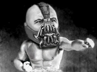 In this corner....Bane the Vengeful art artduvin bane boxing dark fight knight longbeach moustache photo photoshop rises tdkr thedarkknight