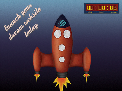 Square Space Rocket illustration launch rocket squarespace squarespace6