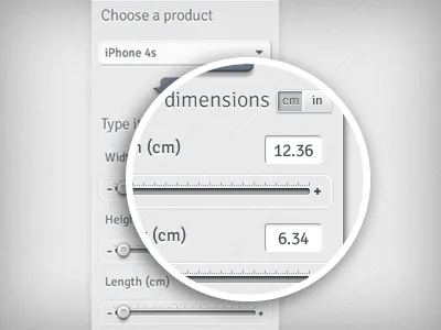 Ruler Controls clean controls mono ruler rulers slider ui