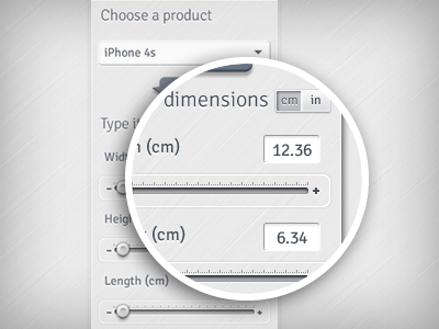 Ruler Controls clean controls mono ruler rulers slider ui