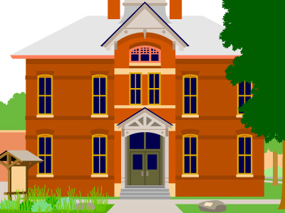 No School Like The Old School 4 boulder building colorado elementary school historic illustration schoolhouse wip