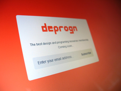 deprogn Coming Soon page coming soon subscribe