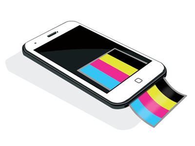 Logo branding cmyk iphone print