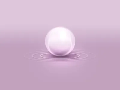 Orb circles glare gradient orb perspective pink rings shadow
