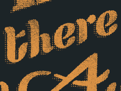 There custom distressed texture type typography worn