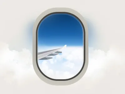 airline view illustration airline blue line sky window