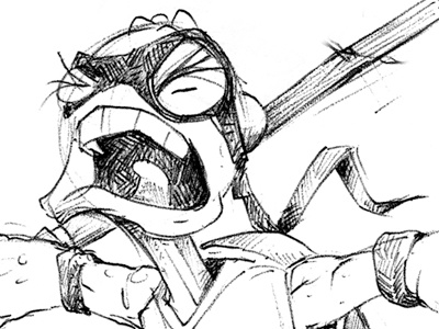 Ninja Turtle comics illustration pen sketch turtles