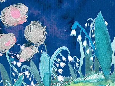 lilies of the valley. flowers illustration watercolor