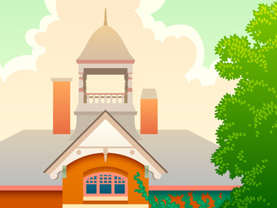 No School Like The Old School 5 boulder building colorado elementary school historic illustration poster schoolhouse wip