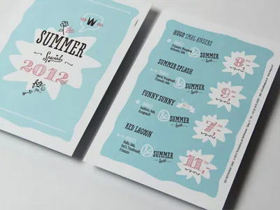 Summer Special Cocktail blue cocktails flyer lovely packaging print summer vintage