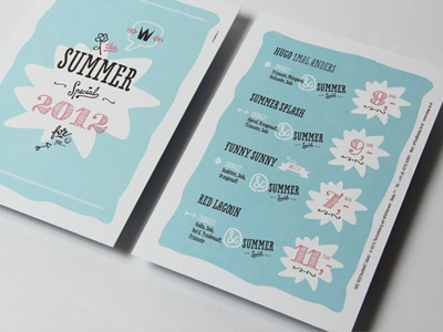 Summer Special Cocktail blue cocktails flyer lovely packaging print summer vintage