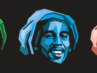 Bobmarley Blue character illustration vector