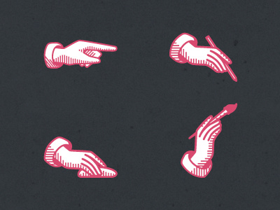Draft: 4 icons for an agency website design icons web