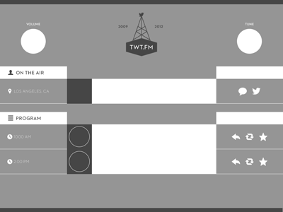 TWT.FM Site Layout layout radio site twitter twt.fm