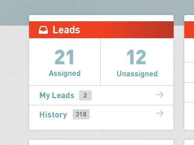 Better leads dashboard interface ui web