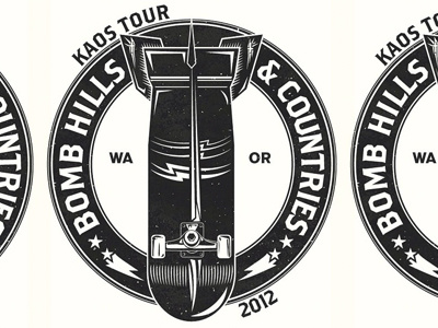 Kaos Tour 2012 skateboard vector