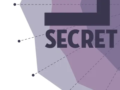 Secret logo 50s 60s logo purple