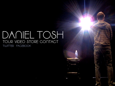 Daniel Tosh Website comedy dark design simple type website