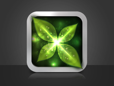 iOS Icon - Leaves icon icons ios leaves metal texture