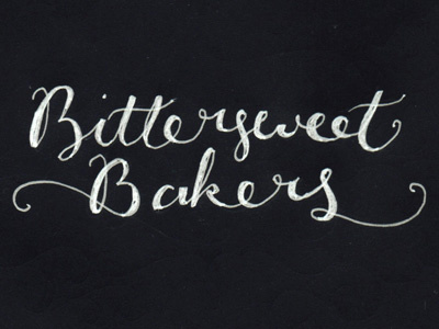 Bittersweet calligraphy typography