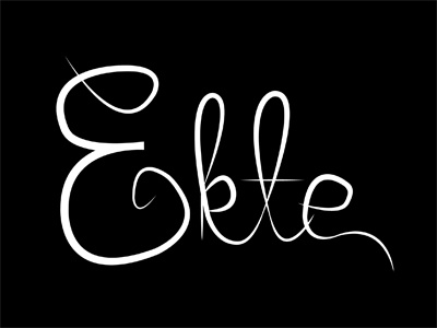 Typography "Ekte" corporate signature natural organic typography