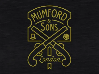 Mumford Pistols and fashioned gentlemen mumford old olde pistols sons timer typography