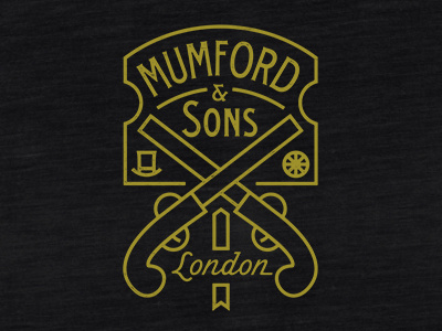 Mumford Pistols and fashioned gentlemen mumford old olde pistols sons timer typography