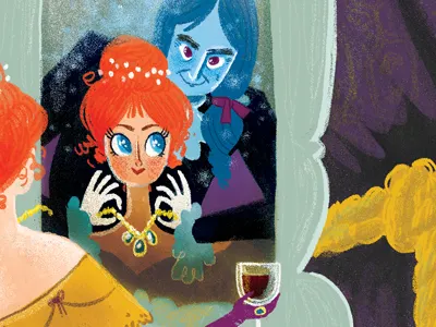 Haunted ghost halloween illustration kassandra heller