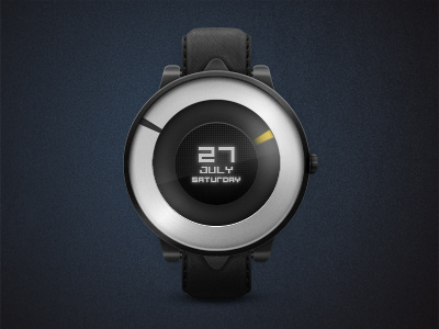 "The One" Watch chrome clock concept design digital time watch