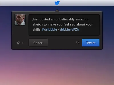 Tweet Like a Baws app bar blue font lucida sans mac os x quick small top tweet ui ux