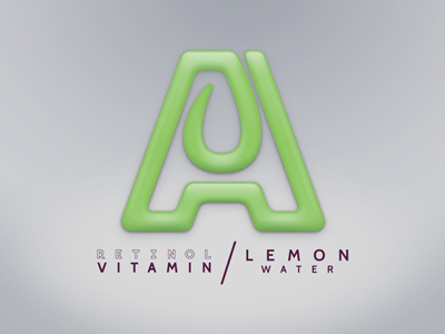 Retinol Vitamin branding logo package packaging retinol. lemon vitamin vitamin a water