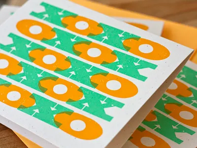 XOXO card overprint print screenprint texture type typography woodblock xo xoxo