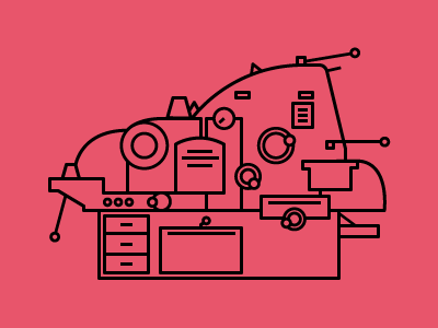 Heidelberg Cylinder heidelberg illustration