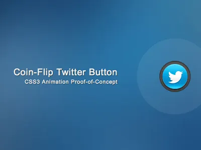 CSS3 Coin-Flip Animation animation blue button coin css css3 flip microsite twitter