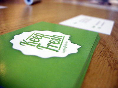 Keepfresh business cards logo stationery