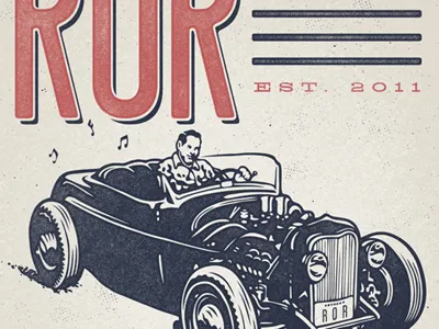 ROR hotrod apparel graphic design illustration music t shirt type