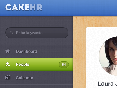 Hr App app application cake hr dark hr ui web wood
