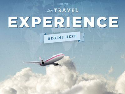 The Travel Experience airplane blue experience globe site travel travel experience website world