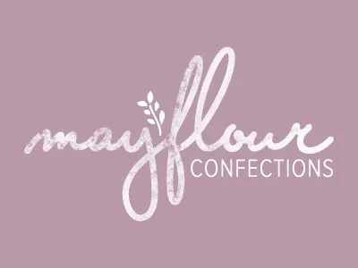 mayflour branding identity logo script texture