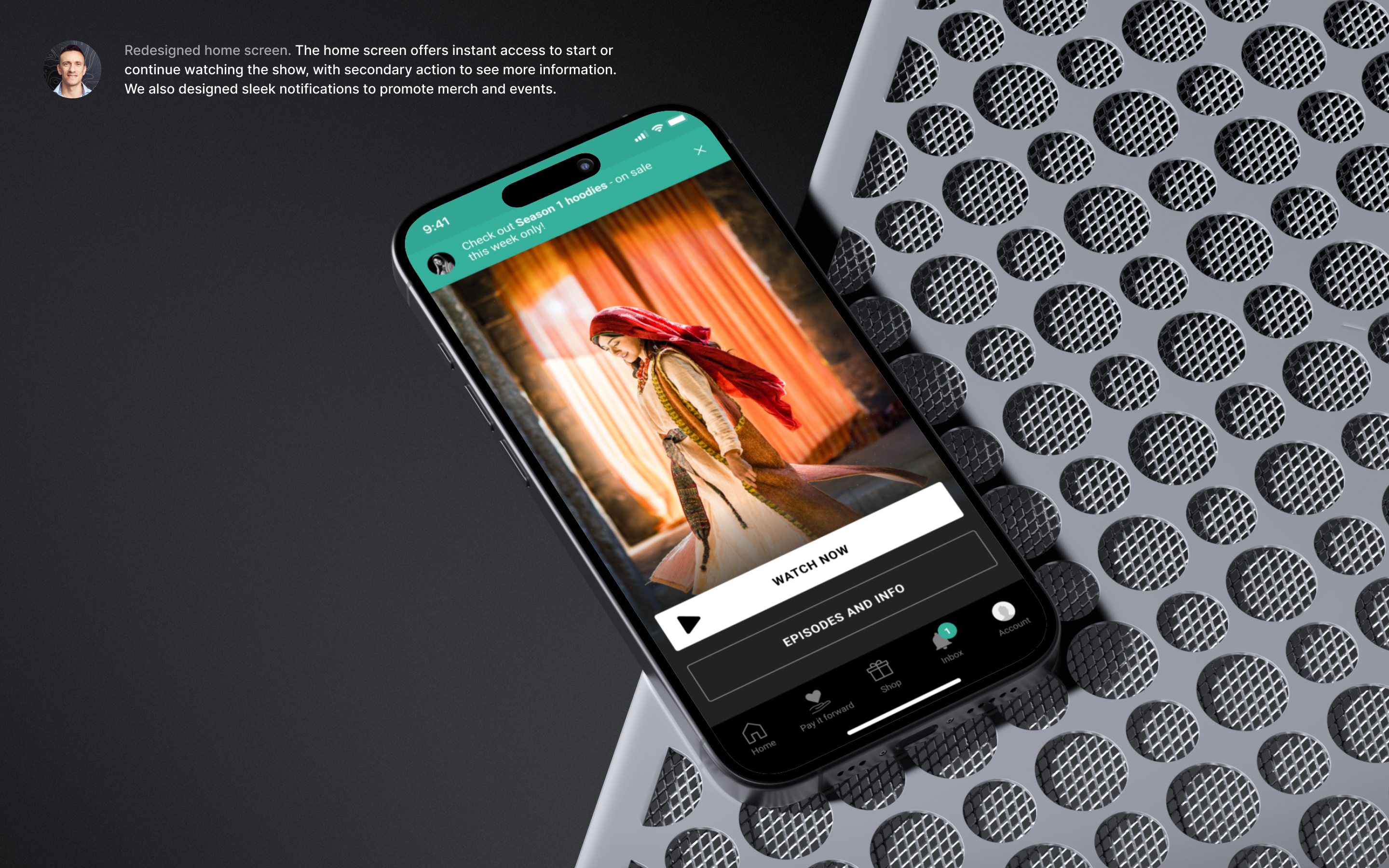 The Chosen app - home screen app design mobile app design product design responsive design ui ux