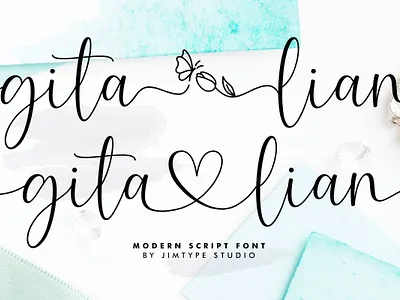 Gita Lian - Wedding Branding Font free wedding font wedding font wedding heart font