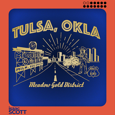 Meadow Gold graphic design illustration meadow gold district oklahoma shirt design tulsa