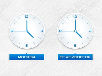 Clock clock moscow vladivostok