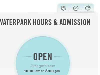 In Progress Hours And Admission Little Nav css3 hours icons movie movies navigation ui weather