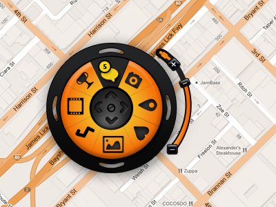 map controls and nav circular map controls menu nav rotating navigation ui zoom